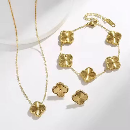 Neiras | 3 Pieces Set Fashion Flower Stylish Necklace, Bracelet With Earring