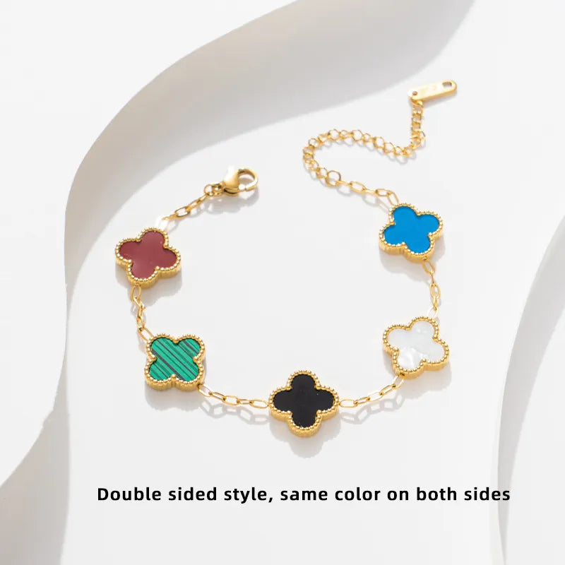 Neiras | Fashion Stylish Bracelet Double Sided Multicolor Flower Rhinestone