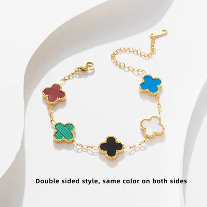 Neiras | Fashion Stylish Bracelet Double Sided Multicolor Flower Rhinestone