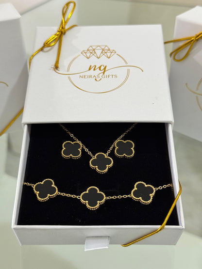 Neiras | 3 Pieces Set Fashion Flower Stylish Necklace, Bracelet With Earring