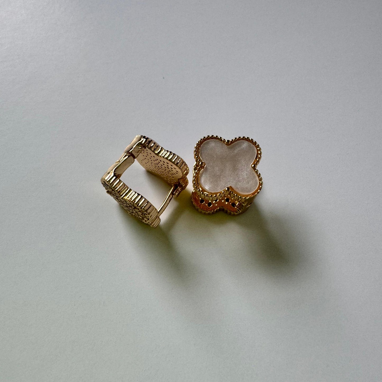 Neiras | Fashion Stud Earrings Double Sided Stylish Flower Rhinestone
