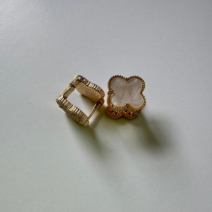 Neiras | Fashion Stud Earrings Double Sided Stylish Flower Rhinestone
